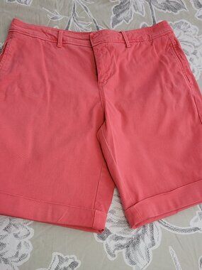 C&C California Vintage Look Coral/Nantucket Red Cotton Shorts Size 8